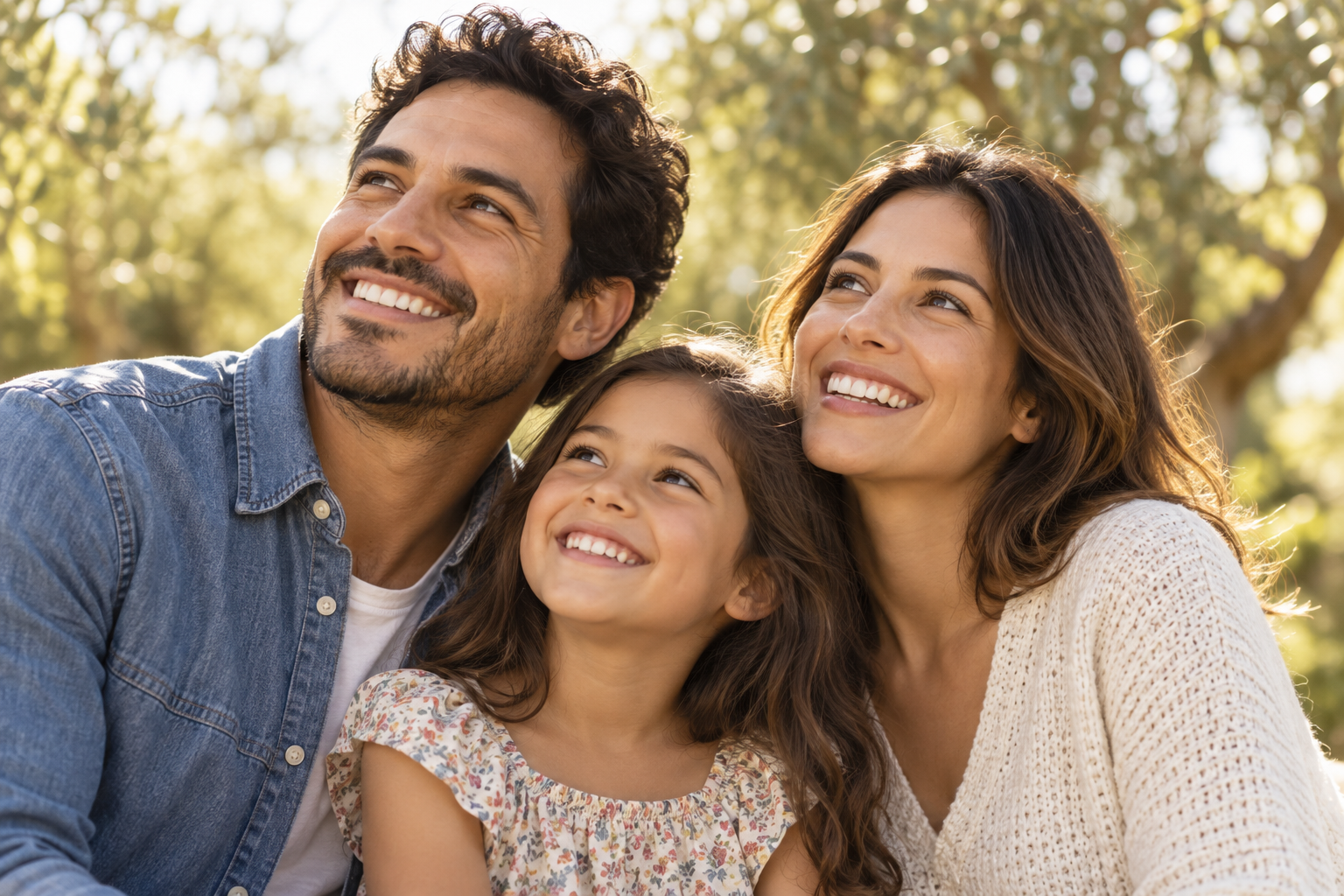 Familia compartiendo un momento al aire libre